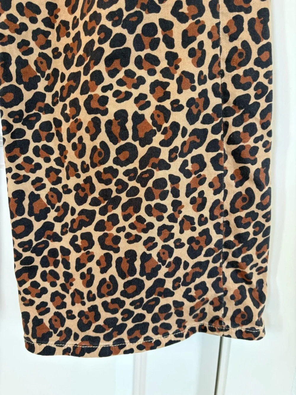 Boden Leopard-Print Jeans High Rise Wide Leg - Picture 5 of 5